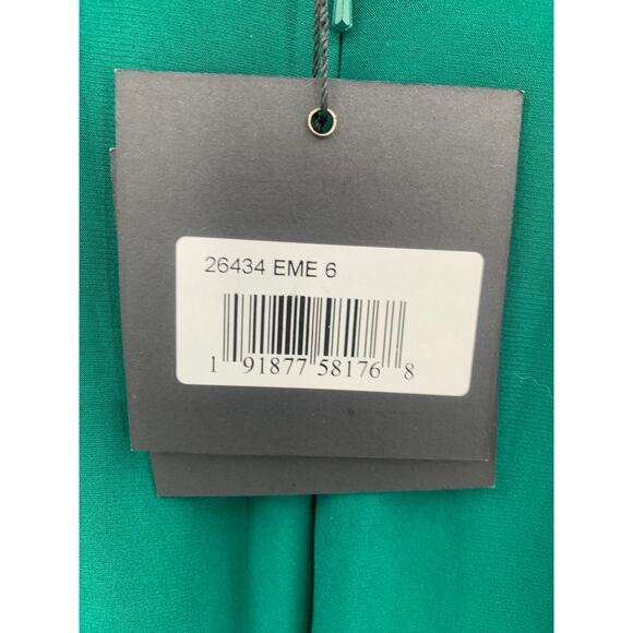 MAC DUGGAL Dress Size 6 Evening Gown Sleeveless NEW Scoop Neck Green Ruched Knot - Picture 4 of 7
